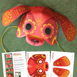 Chinese new year dog mask to make at home