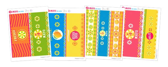 Cinco de Mayo labels printable can signs!