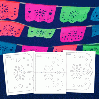Como hacer easy diy papel-picado templates for fiestas!