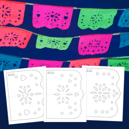 Papel picado calavera templates: Garlands banderines • Happythought Papel picado calavera templates: Garlands banderines • Happythought