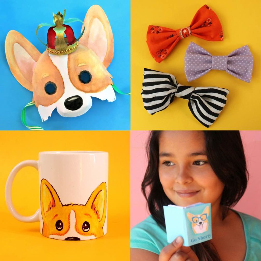 Corgi book- masks mugs mini books templates