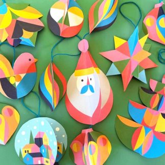 DIY Festive craft Ornaments template