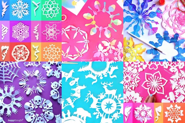 DIY make snowflake patterns for Holiday decorations