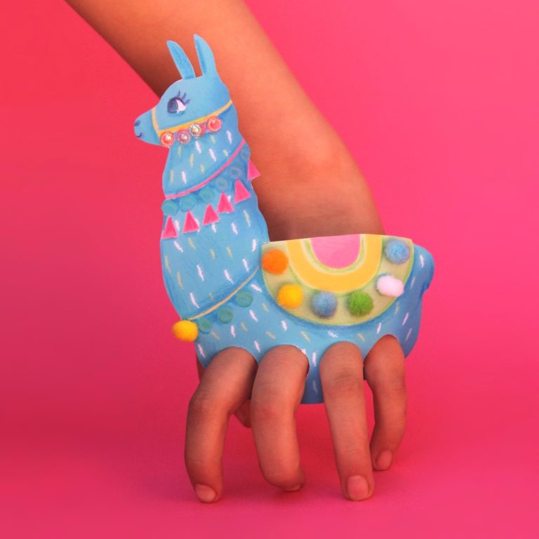 llama finger puppets step by step instructions template