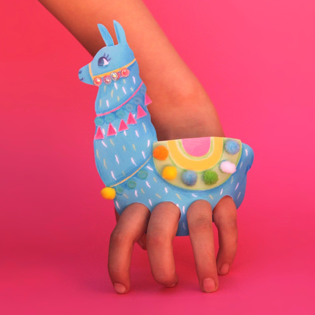Paper Llama finger puppets. Be crafty • Happythought