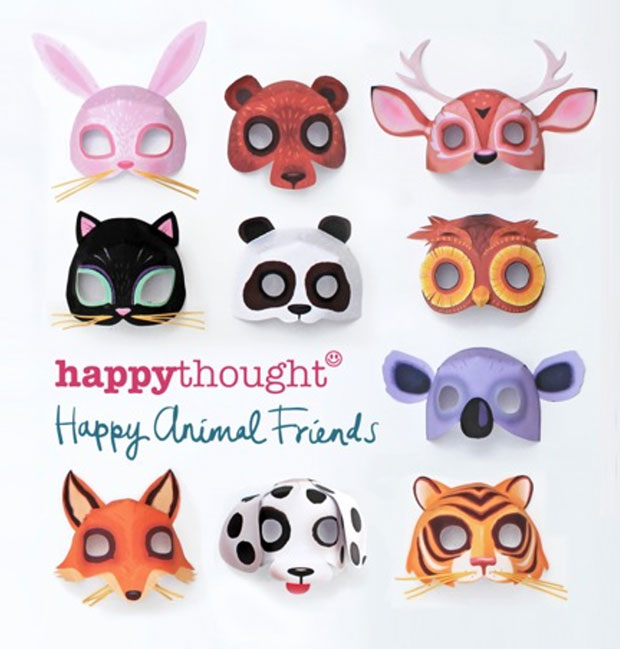 DIY papercraft animal mask templates for costumes and dress-up