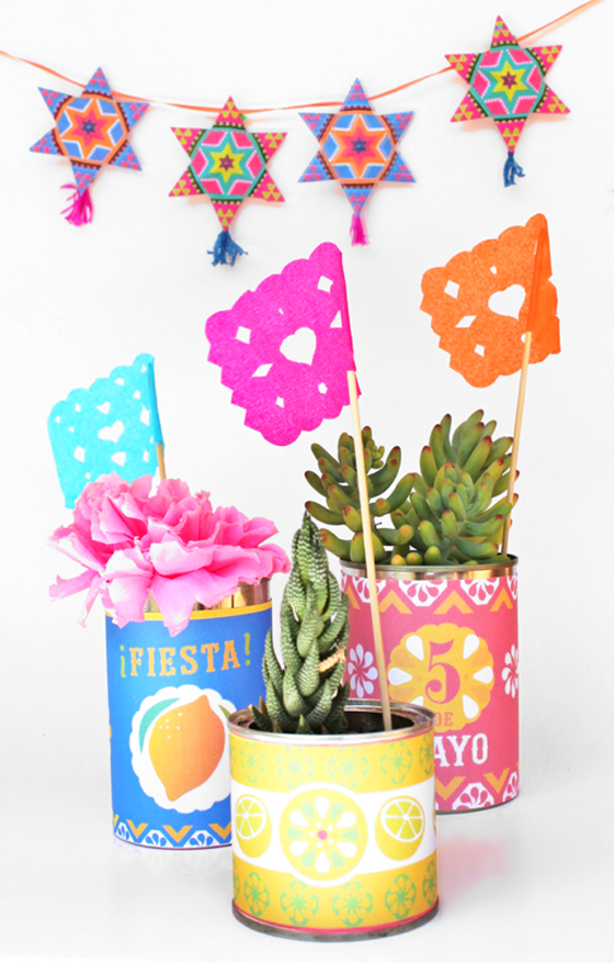 Printable tin can labels: Cinco de Mayo printable decorations!