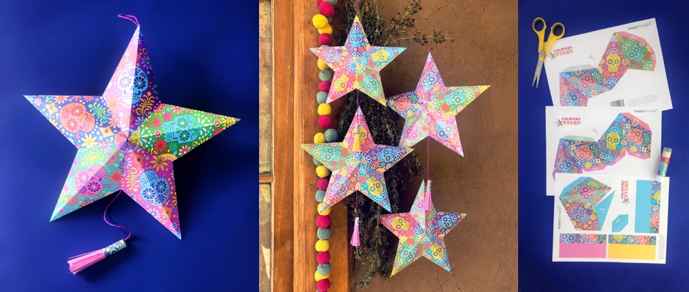 Day of the Dead DIY star patterns