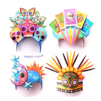 Day of the Dead El Dia de los Muertos headdresses paper crowns