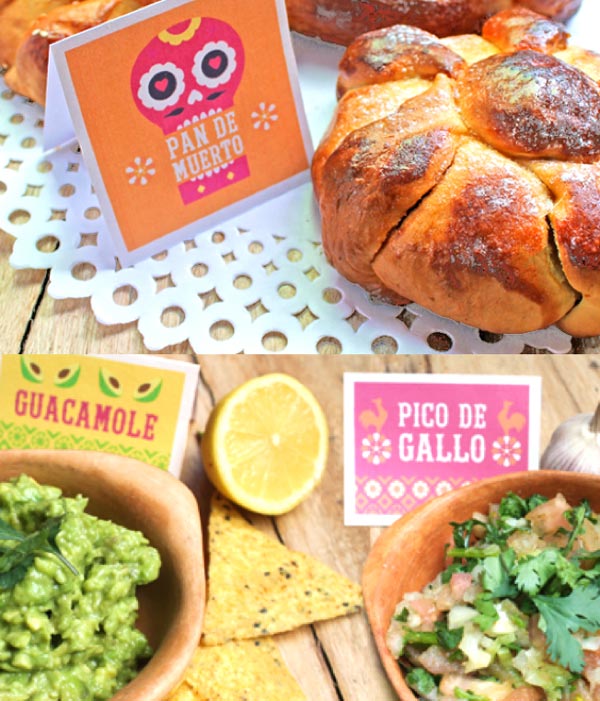 Day of the Dead: Easy Pan de Muertos, Pico de Gallo and Guacamole food ideas!