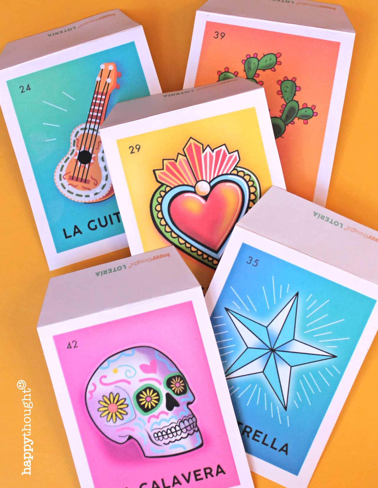 El Dia de los Muertos cards and envelope DIY craft