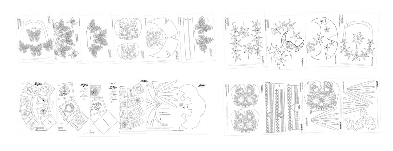 Day of the Dead templates paper crowns printable PDF