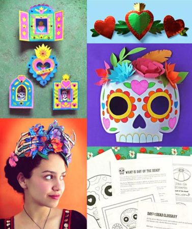 Day of the Dead craft activity pack. Easy craft ideas • Happythought