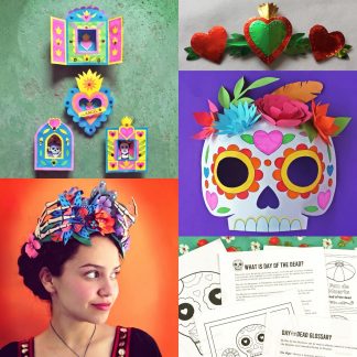 Day of the Dead activity worksheets: Download crafts and worksheets ti learn more about El Dia de los Muertos.