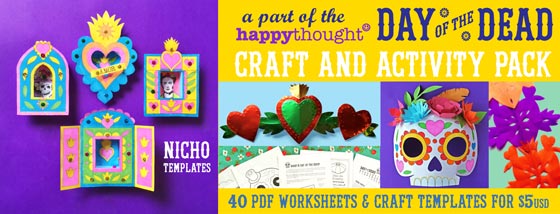 Nicho craft activity for Day of the Dead: Easy DIY template   instructions