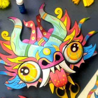Diablada mask template tutorial