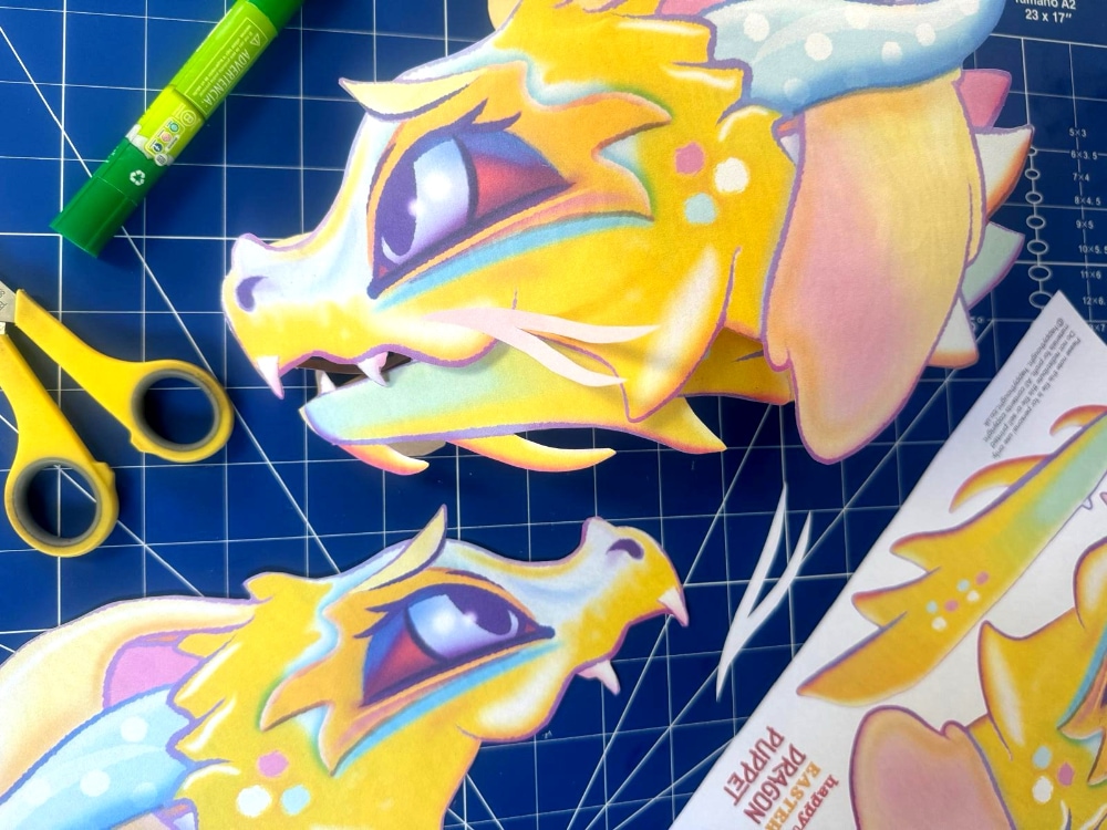 Easter Dragon PDF puppet steps