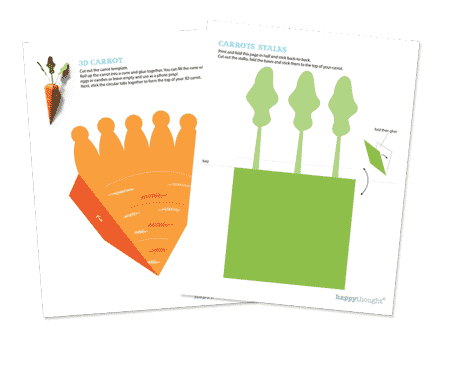 Easter Bunny carrot template - 14 DIY printable templates!