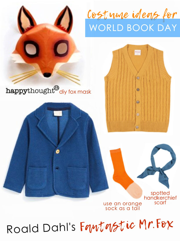 Fantastic Mr Fox Roald Dahl's easy mask and costume idea for world book day