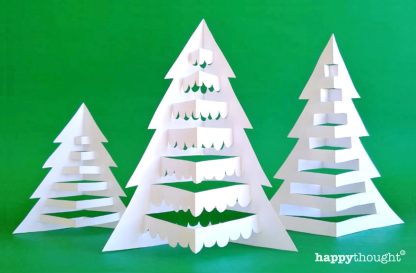 Festive Holiday craft pack - DIY paper tree craft decorations