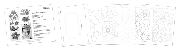 Worksheets to make a poinsetta head dress crown with templates