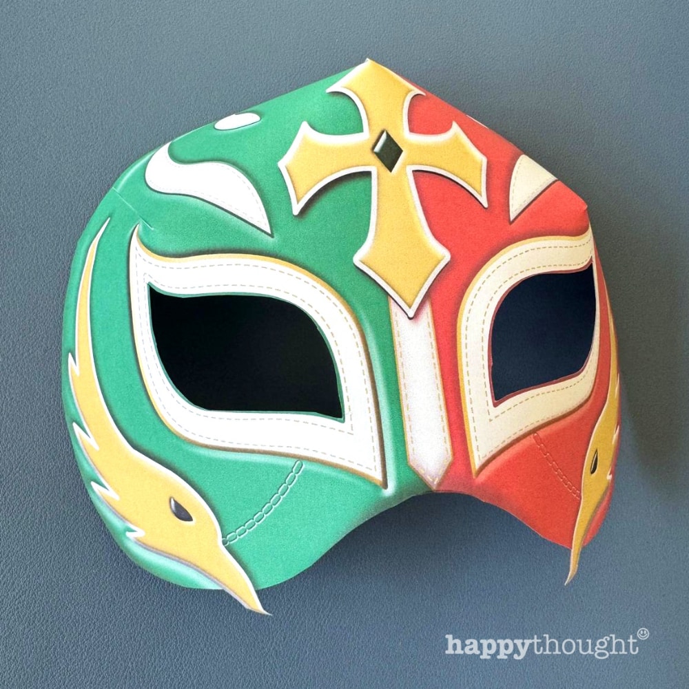 Green Rey Mysterioso paper mask