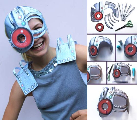 Cyborg mask: Cyborg printable mask template and costume idea!