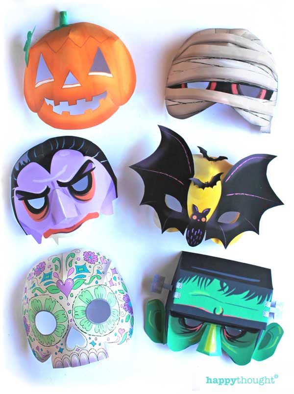 Halloween mask kit. DIY dress-up ideas • Happythought