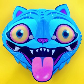 Happy Blue derpy Tiger mask template