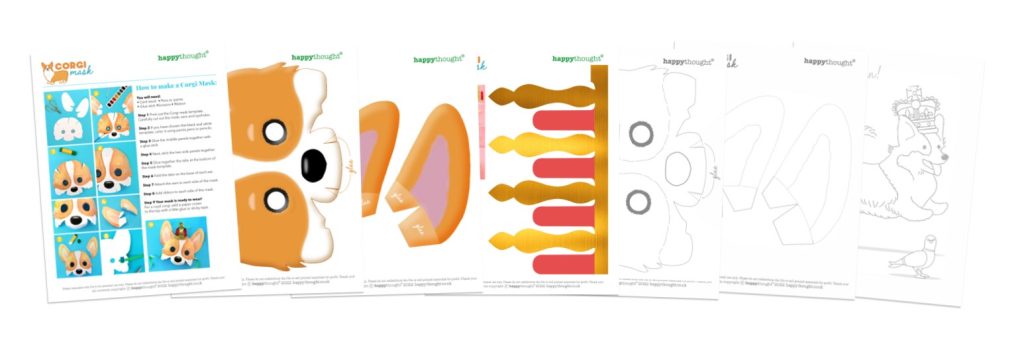 Easy how to make a corgi mask templates and tutorial