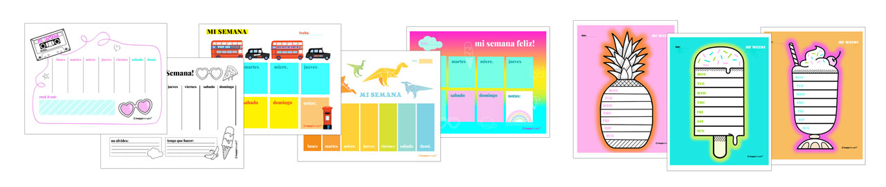 Happythought printable weekly planner templates to print out