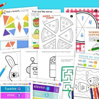 Pre schoolers early learning easy and fun homeschool or classroom activity worksheets