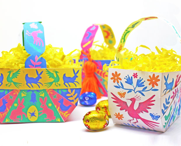 How to make DIY Easter Baskets with templates and instructions