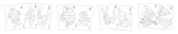 Cómo hacer animales Otomí: Instrucciones de manualidades descargables y plantillas blanco y negro coloreables