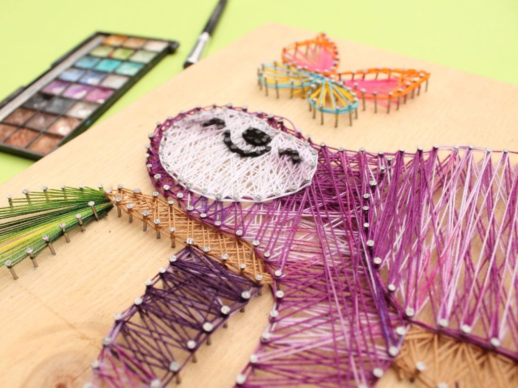 How to make beautiful string art - Step by step Sloth string art