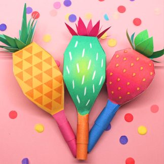 How to make your very own maracas with paper, rice and glue
