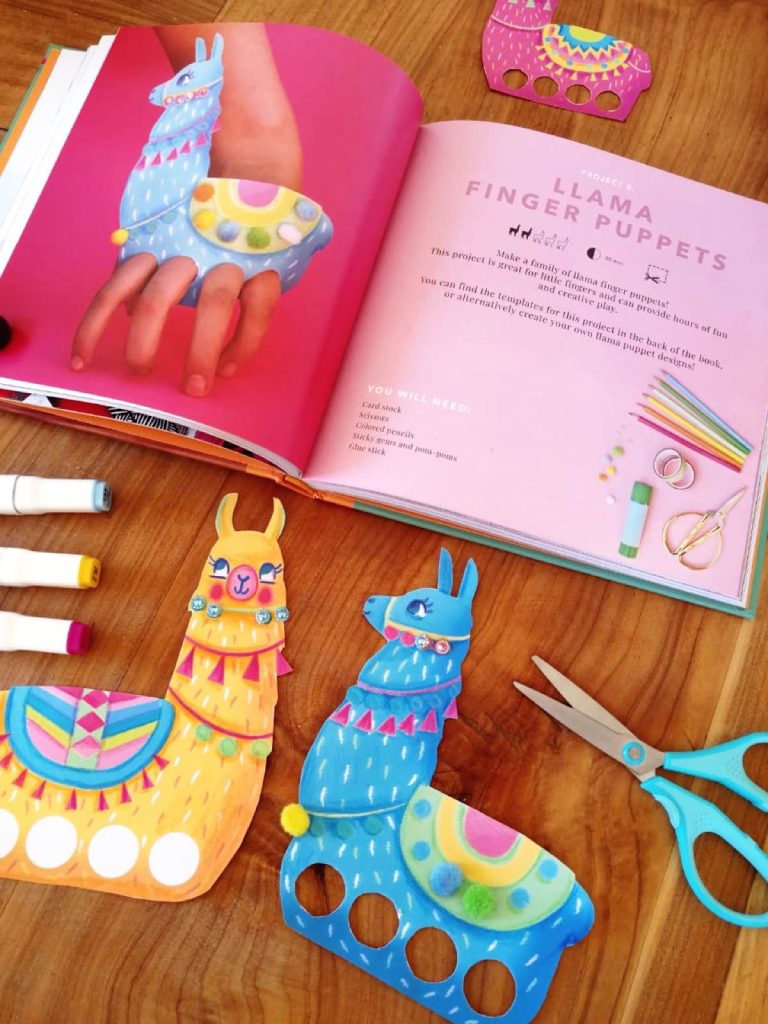 llama finger puppets step by step instructions template fun diy crafts