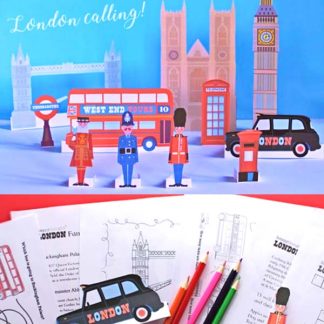 London calling printable paper craft worksheets
