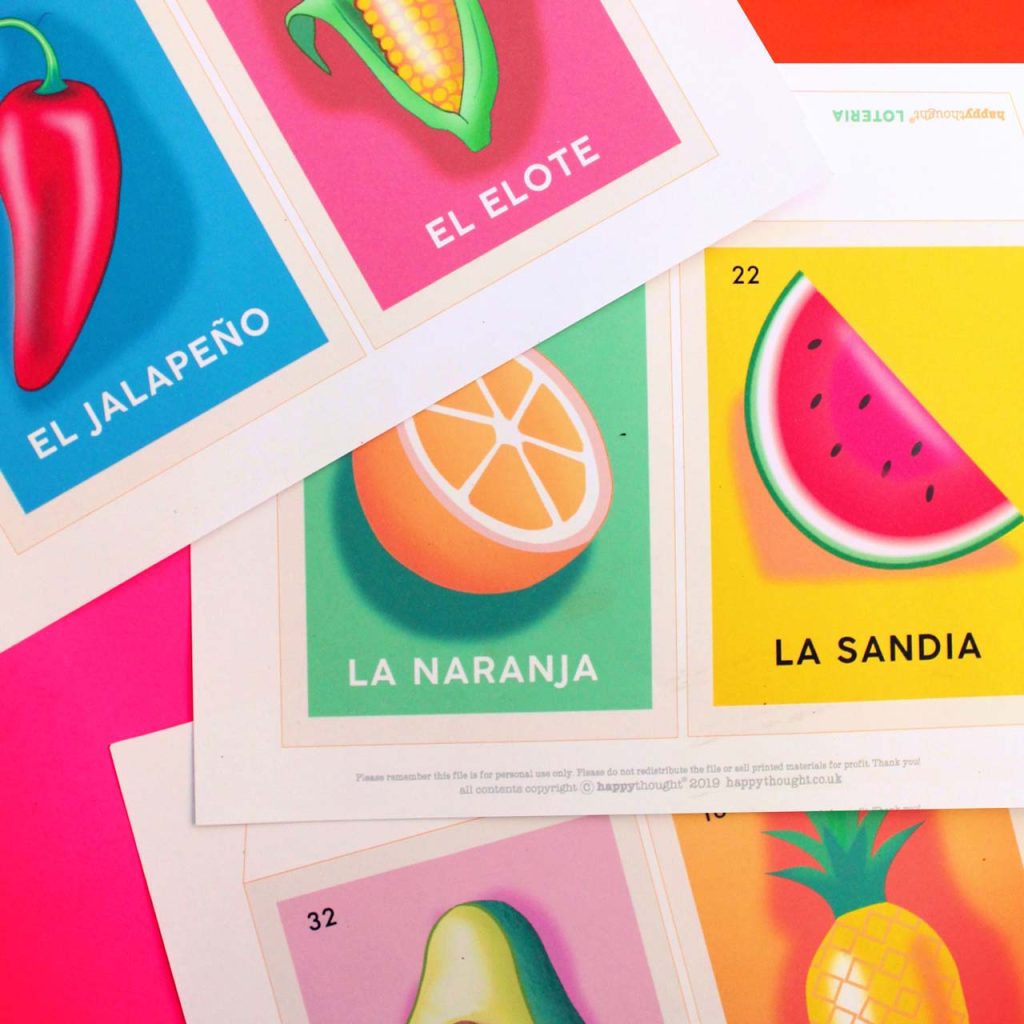 Lotería printable craft pack. Be crafty + lucky today • Happythought