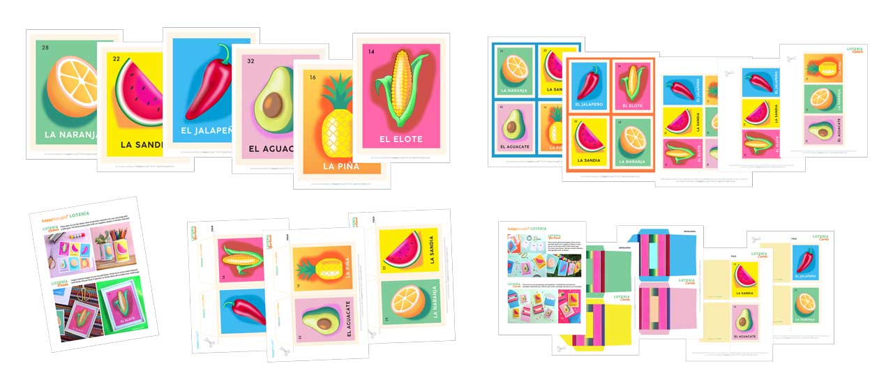 Loteria craft DIY printable templates for adults and teachers