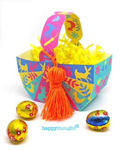 Make no-sew DIY DIY Easter Basket with easy templates with tutorial