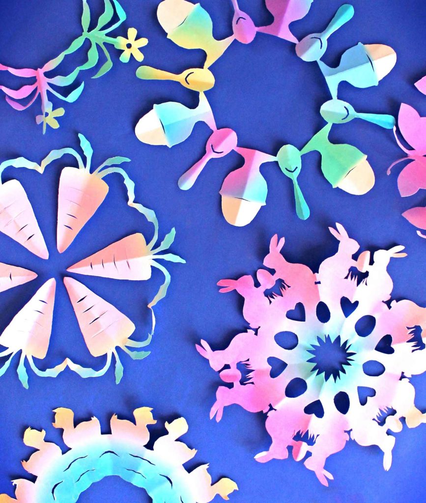 DIY Easter snowflake templates. DIY Easter Crafts • Happythought