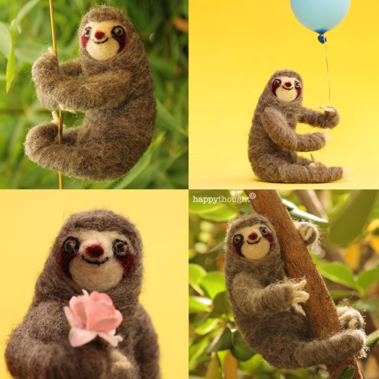 Take it easy and get in touch with your inner sloth. Step-by-step tutorials on making these needle felt sloths