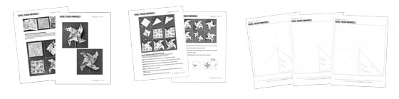 Printable kids activity Make papel picado pinwheels tutorial and template