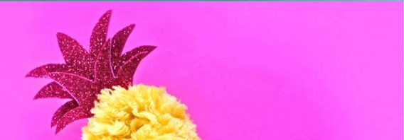 Pineapple pom-pom craft activity