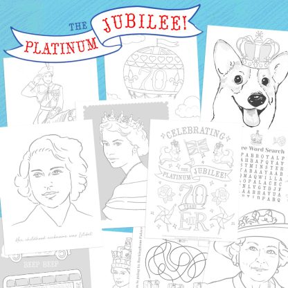 Platinum jubilee coloring in pages product listing