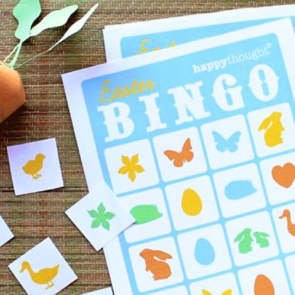 Print out and make your own DIY bingo board and counters to play