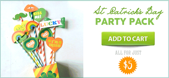 Quick St Patricks Day DIY party celebration templates to buy!