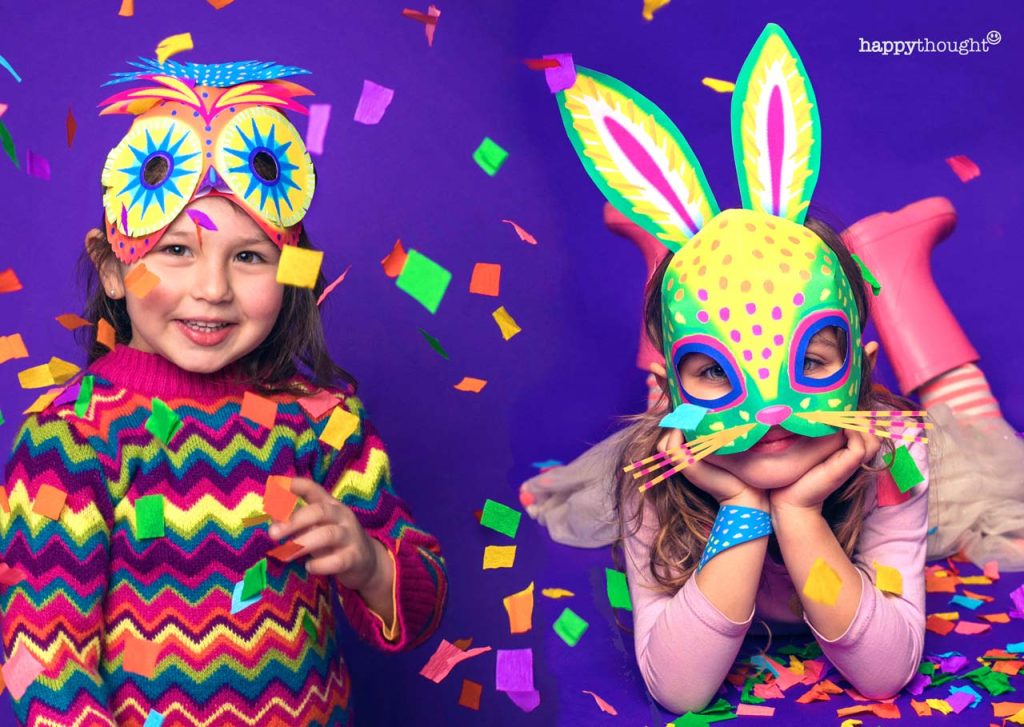paper Alebrije masks to make at home with the kids