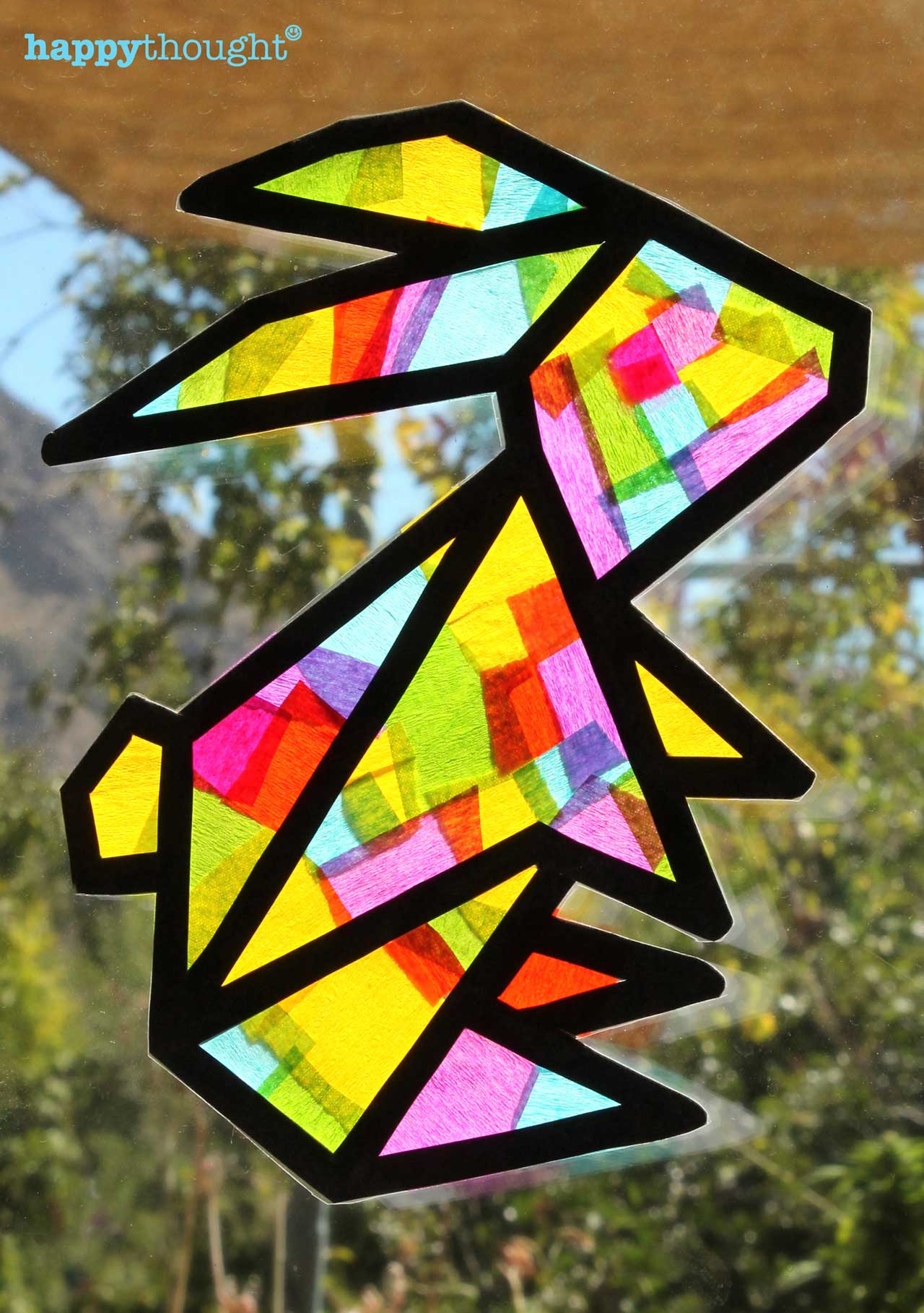 Cute Rabbits Stained Glass Pattern • Stained Glass Patterns & Suncatchers